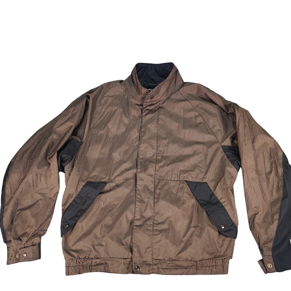 Men's Footjoy Dryjoys Vented Windbreaker Jacket Golf Houndstooth XL